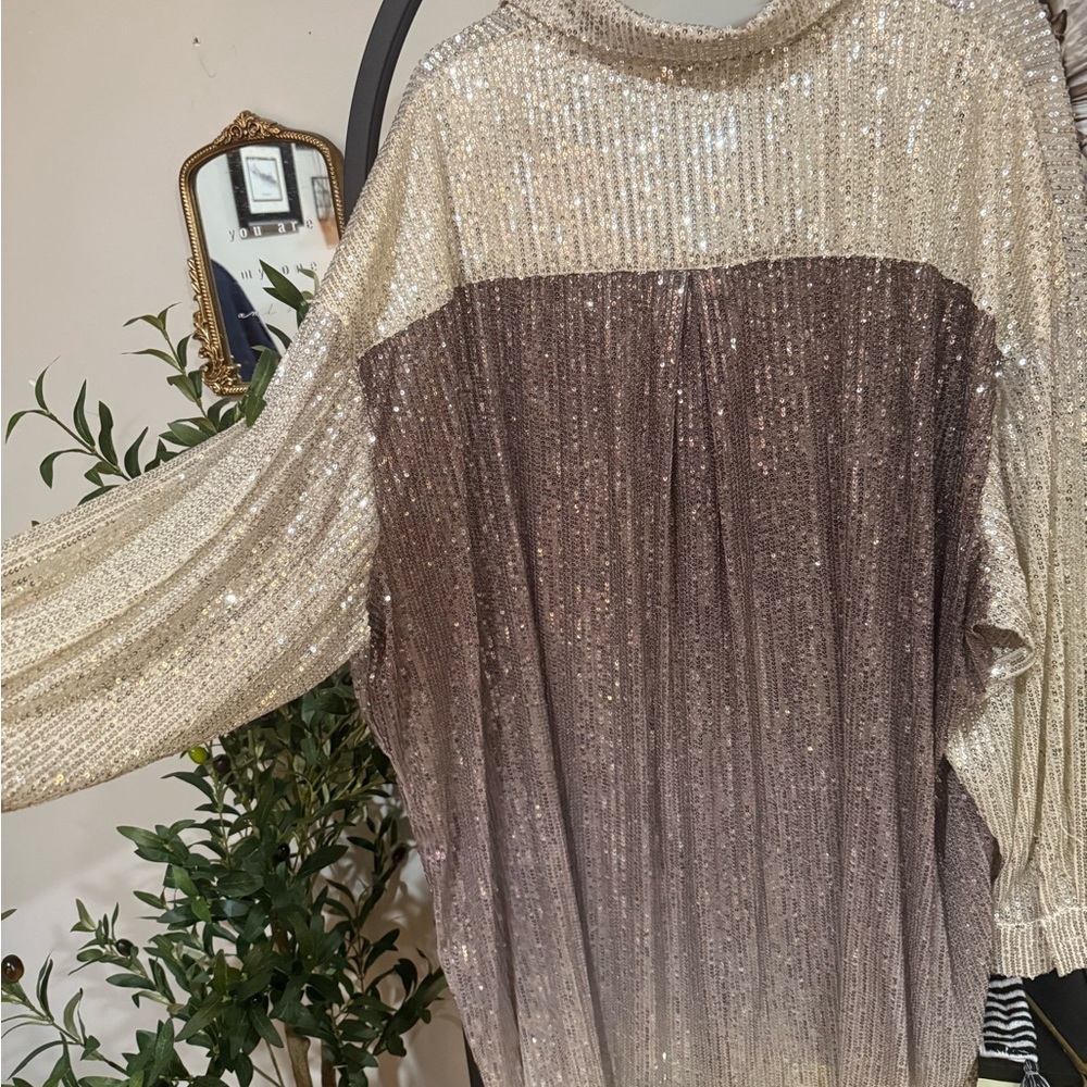 Boohoo full sequin button-down dress size 22 - Picture 6 of 10